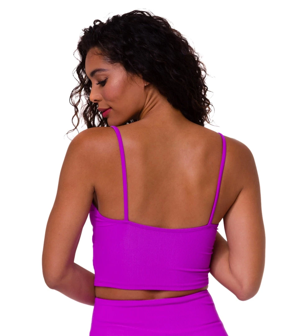 Onzie Belle Cami Yoga Crop Vivid Violet Rib CLOTHING 5 Onzie Belle Cami Yoga Crop Vivid Violet Rib CLOTHING