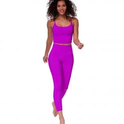 Onzie Belle Cami Yoga Crop Vivid Violet Rib CLOTHING 11 Onzie Belle Cami Yoga Crop Vivid Violet Rib CLOTHING