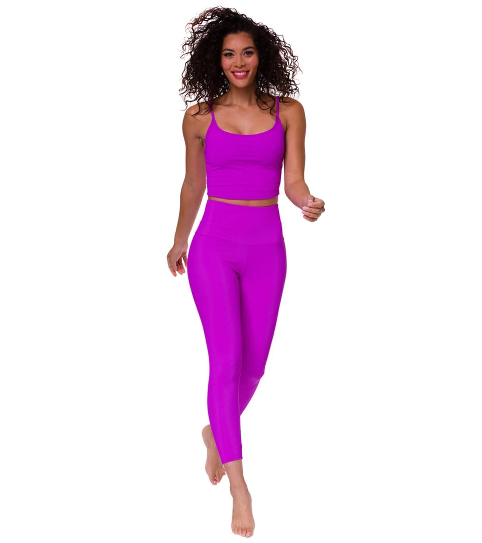 Onzie Belle Cami Yoga Crop Vivid Violet Rib CLOTHING 6 Onzie Belle Cami Yoga Crop Vivid Violet Rib CLOTHING
