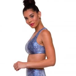 Onzie Mudra Yoga Sports Bra Blue Mamba