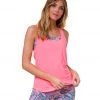 CLOTHING Onzie Lightweight Glossy Flow Yoga Tank Top Neon Coral