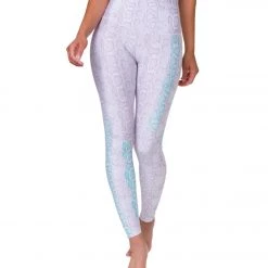 Onzie High Waisted Graphic Yoga Leggings Opal Viper