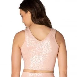 Beyond Yoga Back Flip Crop Yoga Tank Tinted Rose/Iridescent Clear Leopard CLOTHING 9 Beyond Yoga Back Flip Crop Yoga Tank Tinted Rose/Iridescent Clear Leopard CLOTHING
