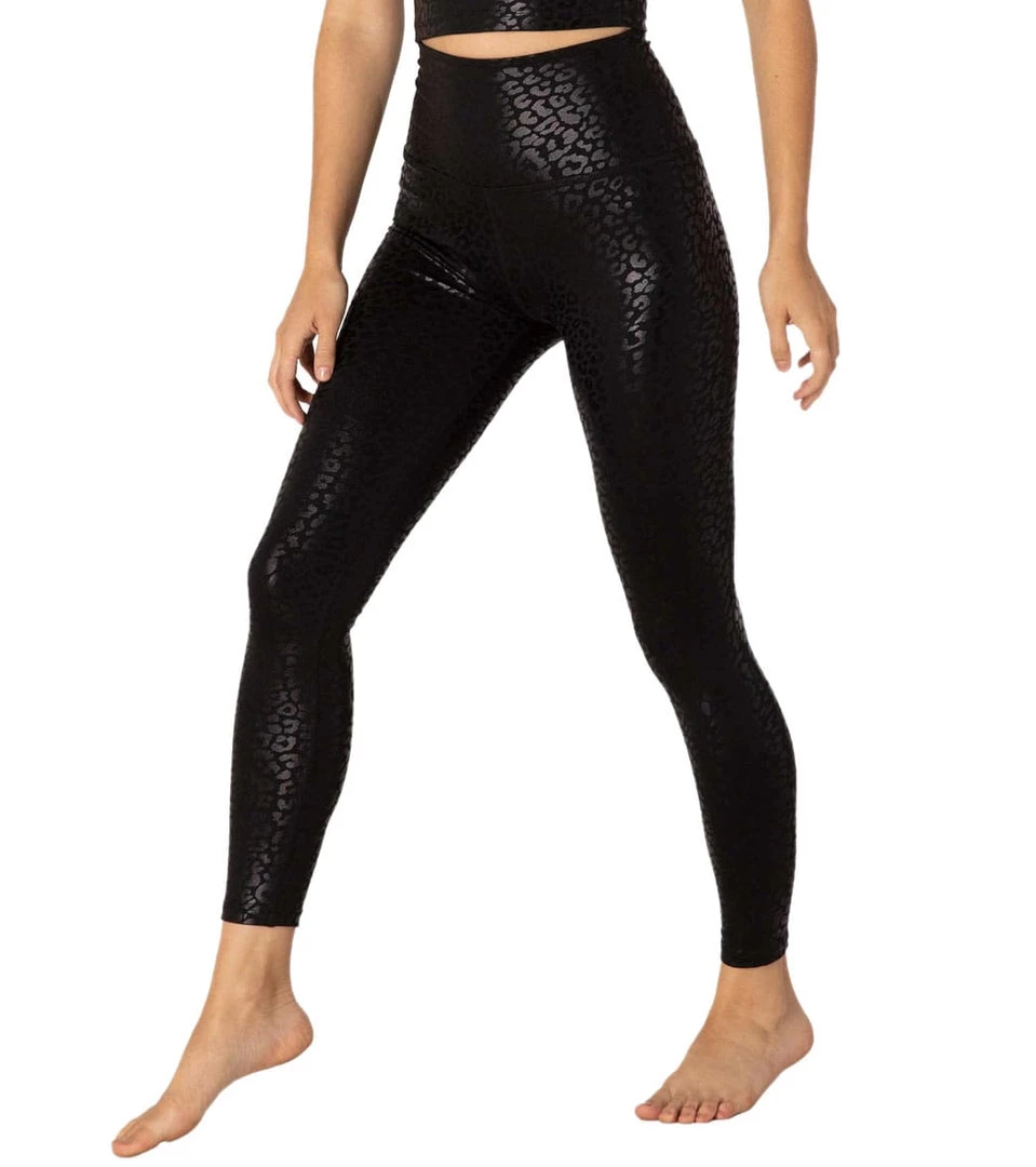 CLOTHING Beyond Yoga Shiny Leopard High Waisted 7/8 Yoga Leggings Black/Shiny Black Leopard 4 CLOTHING Beyond Yoga Shiny Leopard High Waisted 7/8 Yoga Leggings Black/Shiny Black Leopard