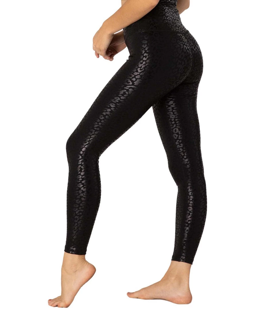 CLOTHING Beyond Yoga Shiny Leopard High Waisted 7/8 Yoga Leggings Black/Shiny Black Leopard 5 CLOTHING Beyond Yoga Shiny Leopard High Waisted 7/8 Yoga Leggings Black/Shiny Black Leopard