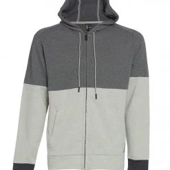 CLOTHING PrAna Men's Theon Full Zip Hoodie Mid Grey