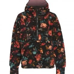 PrAna Polar Escape Half Zip Jacket Black Fleur
