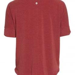 PrAna Rogue Short Sleeve Yoga Top Spiced Wine