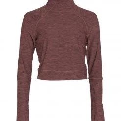 CLOTHING PrAna Zandra Funnel Neck Raisin Heather