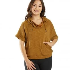 CLOTHING PrAna Sunrise Crop After Yoga Pullover Antique Bronze