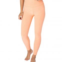 Beyond Yoga Spacedye High Waisted Caught In The Midi 7/8 Yoga Leggings Sweet Peach/Pink Blush