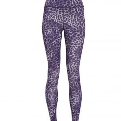 Spiritual Gangster Essential High Waisted Yoga Leggings Lavender Cheetah Print
