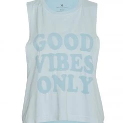 Spiritual Gangster Good Vibes Active Flow Yoga Top Sky CLOTHING