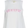 CLOTHING Spiritual Gangster Grateful Active Yoga Crop Tank White