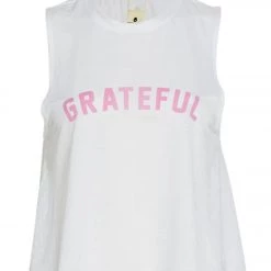 CLOTHING Spiritual Gangster Grateful Active Yoga Crop Tank White
