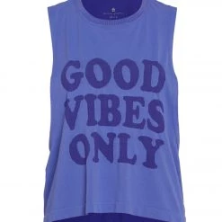 Spiritual Gangster Good Vibes Active Flow Yoga Top Purple CLOTHING