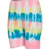 Spiritual Gangster Biker Yoga Shorts Highlighter Tie Dye CLOTHING