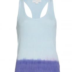 Spiritual Gangster Dulce Racerback Yoga Tank Blue Purple Dip Dye