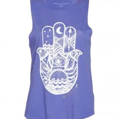 CLOTHING Spiritual Gangster Hamsa Muscle Yoga Tank Purple