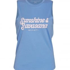 Spiritual Gangster Sunshine Muscle Yoga Tank Beach Blue