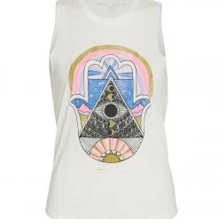 CLOTHING Spiritual Gangster Hamsa Muscle Yoga Tank Stone