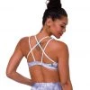 CLOTHING Onzie Graphic Mudra Yoga Sports Bra Light Gray Tie Dye