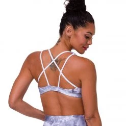 CLOTHING Onzie Graphic Mudra Yoga Sports Bra Light Gray Tie Dye
