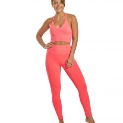 Free People Good Karma Yoga Leggings Coral CLOTHING