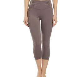 Free People Breathe Easy Yoga Capris Dark Purple