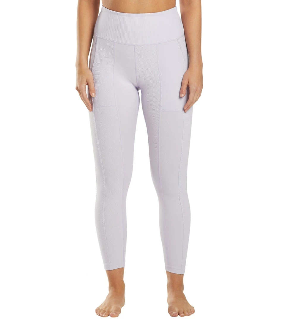 Free People Ruffle Me Up Yoga Leggings Lavender 4 Free People Ruffle Me Up Yoga Leggings Lavender