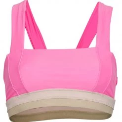 Free People White Water Yoga Sports Bra Pink CLOTHING