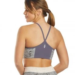 Free People Fired Up Yoga Sports Bra Purple Combo CLOTHING