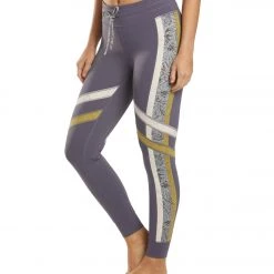 Free People Fired Up Yoga Leggings Purple Combo