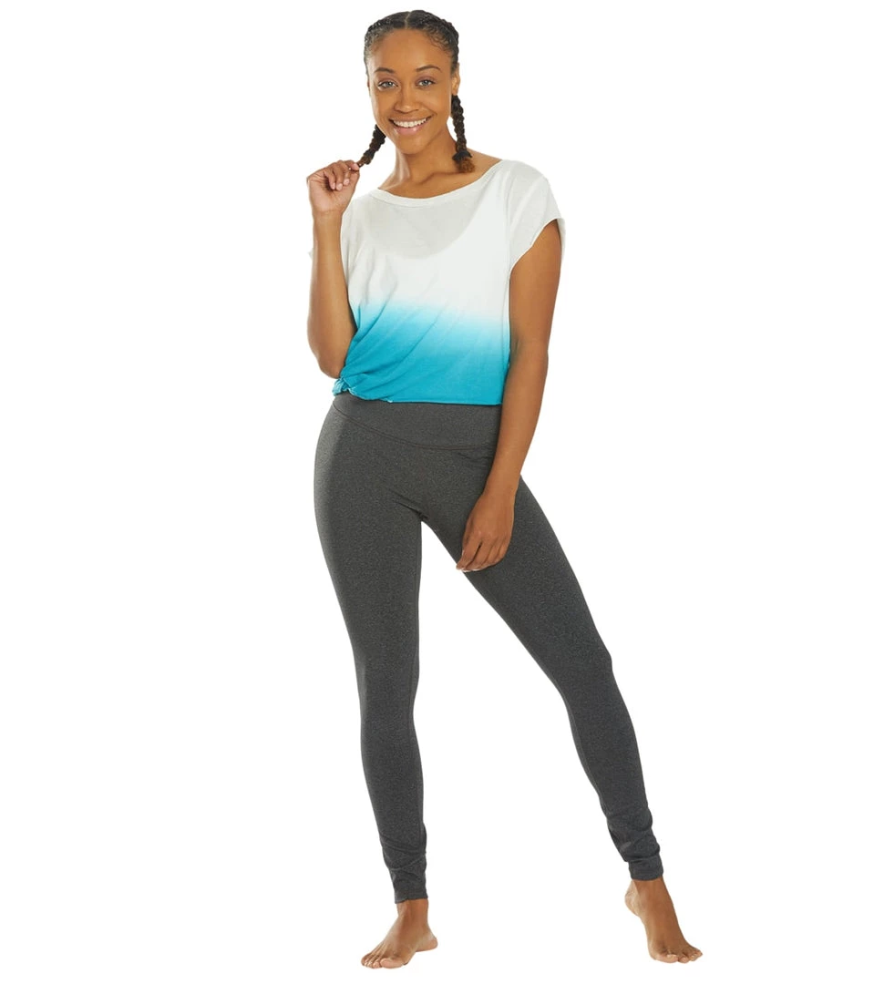 CLOTHING Free People Hold It Down Dip Die Yoga Tee Ocean Blue 6 CLOTHING Free People Hold It Down Dip Die Yoga Tee Ocean Blue