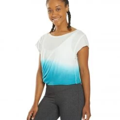 CLOTHING Free People Hold It Down Dip Die Yoga Tee Ocean Blue 13 CLOTHING Free People Hold It Down Dip Die Yoga Tee Ocean Blue