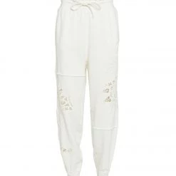 Free People Sun And Done Joggers Ivory Yoga Joggers & Sweatpants