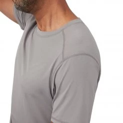 Manduka Men's Pro Tech Short Sleeve Tee Silver Filigree CLOTHING