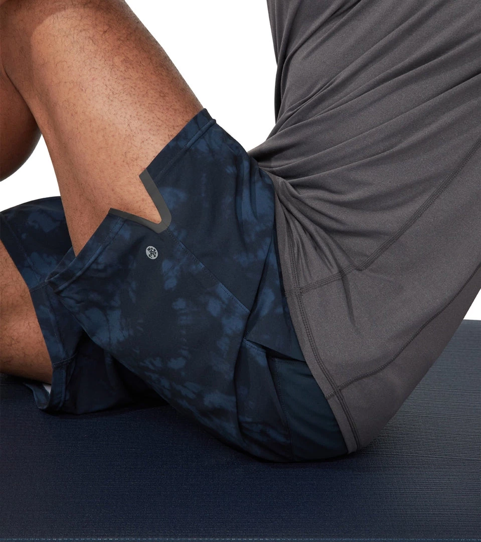 Manduka Men's Pro Classic Rise Shorts DARK SAPPHIRE COMBO 5 Manduka Men's Pro Classic Rise Shorts DARK SAPPHIRE COMBO