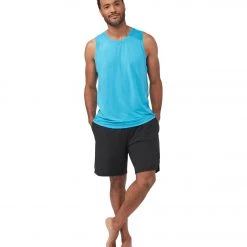 CLOTHING Manduka Men's Pro Tech Slim Fit Tank Dresden Blue