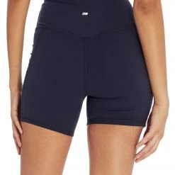 CLOTHING Marika Linnette High Waisted Tummy Control Yoga Shorts Midnight Blue