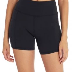 Marika Linnette High Waisted Tummy Control Yoga Shorts Black