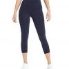 Marika Drew High Waisted Tummy Control Yoga Capris Midnight Blue