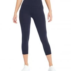 Marika Drew High Waisted Tummy Control Yoga Capris Midnight Blue