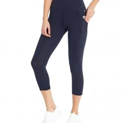 Marika Drew High Waisted Tummy Control Yoga Capris Midnight Blue