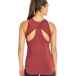 CLOTHING Balance Collection Criss Cross Racerback Yoga Tank Oxblood Red