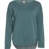 Balance Collection Leanne Peached Fleece Pullover Midnight Teal