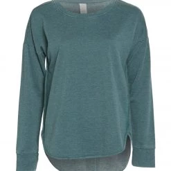 Balance Collection Leanne Peached Fleece Pullover Midnight Teal