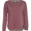 CLOTHING Balance Collection Leanne Peached Fleece Pullover Plum Wine
