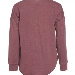 CLOTHING Balance Collection Leanne Peached Fleece Pullover Plum Wine