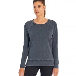 CLOTHING Balance Collection Lucy After Yoga Pullover Charcoal / Black